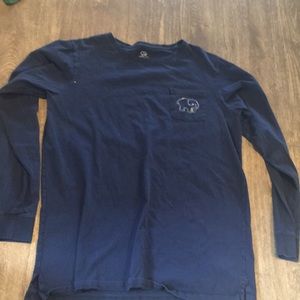 Longesleeve navy blue ivory ella tee